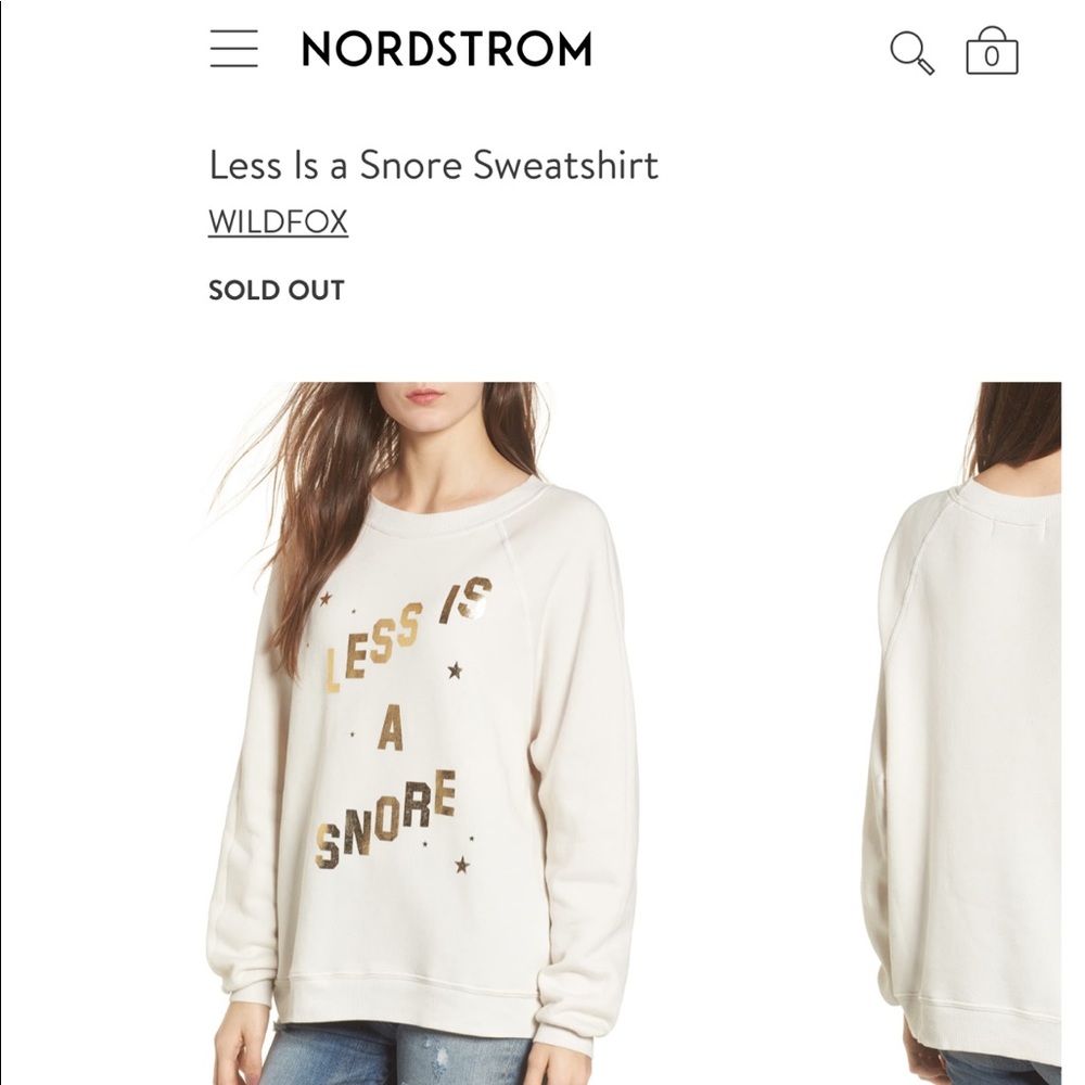 WILDFOX Less is a Snore Pullover SOLD OUT